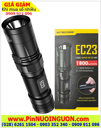 Nitecore EC23, Đèn pin siêu sáng Nitecore EC23 với 1800Lumens bóng CREE XHP35 HD E2 chính hãng 